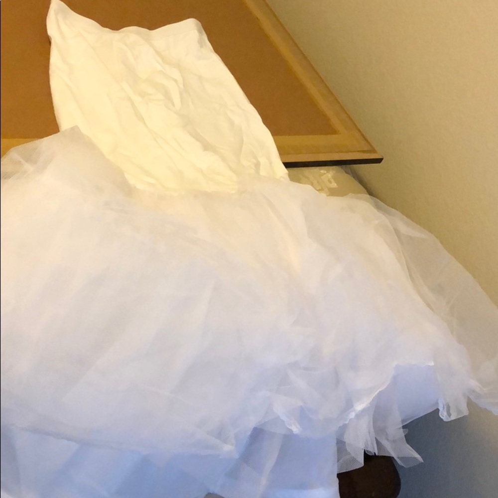 David’s Bridal White Trumpet Slip